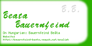 beata bauernfeind business card